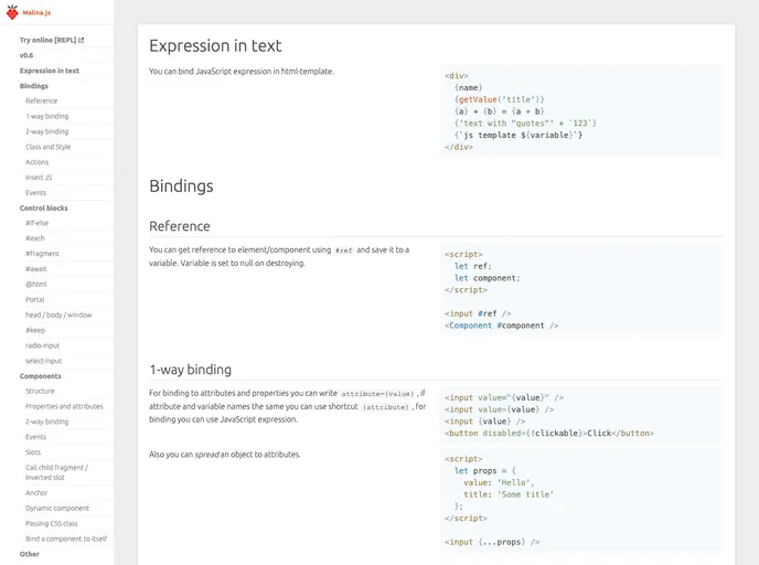 screenshot of Malinajs