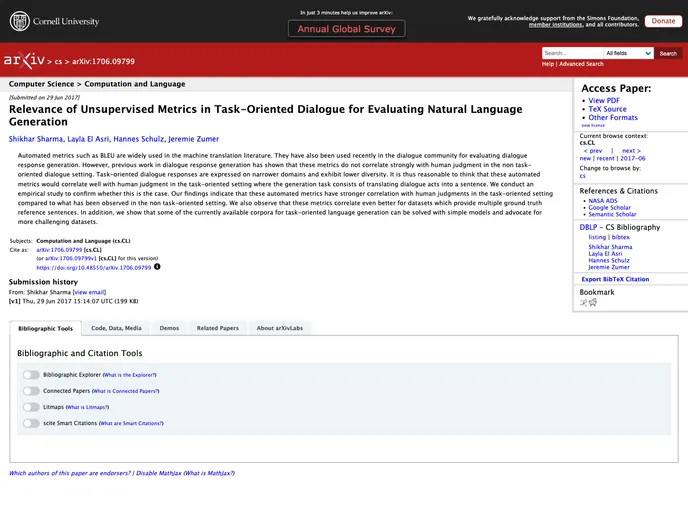screenshot of Nlg Eval