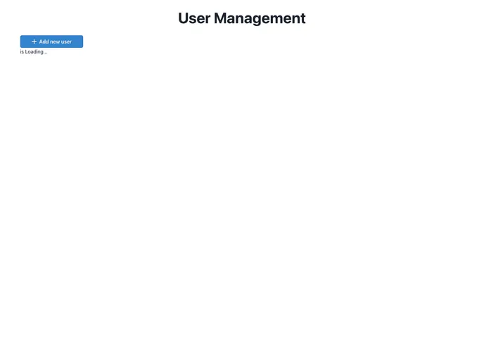 screenshot of User Management