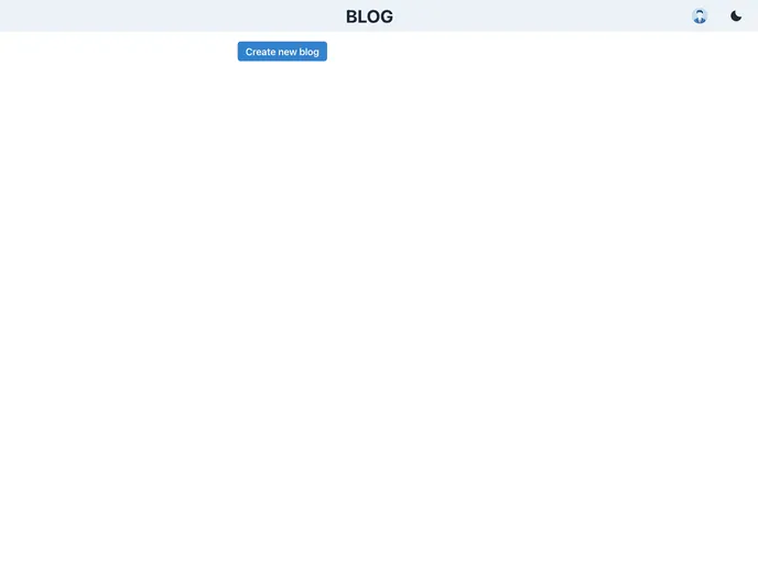 screenshot of Blog App