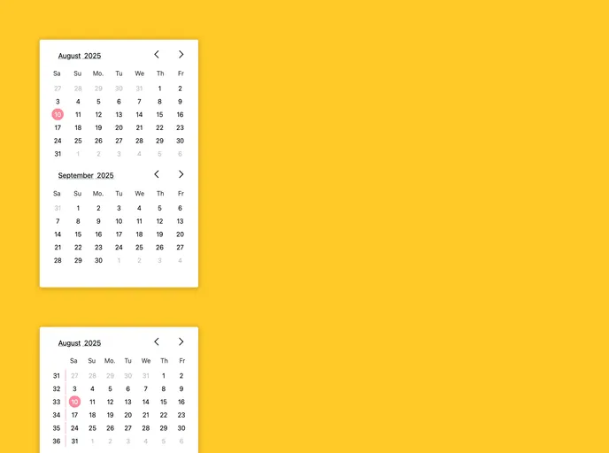 Vue Functional Calendar