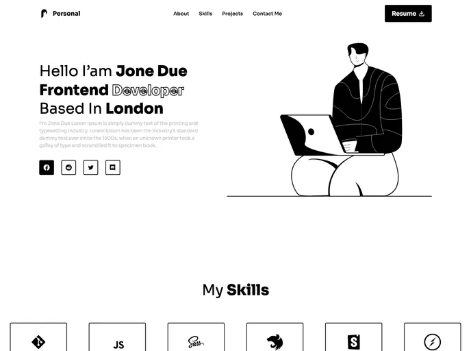 Illustration Based Portfolio screenshot