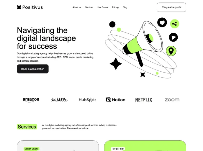 screenshot of Positivus