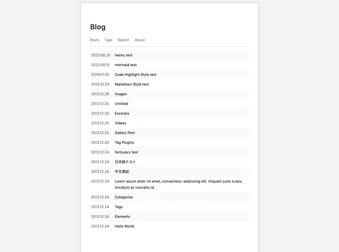 screenshot of Hexo Theme Maoblog