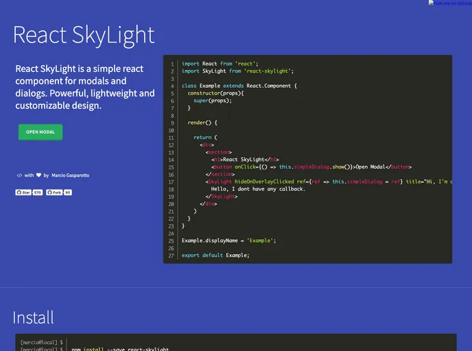 React Skylight