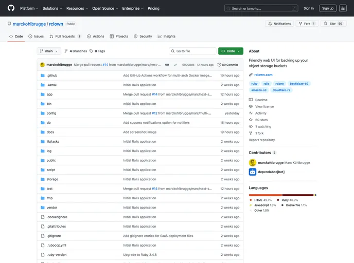 screenshot of Rclown