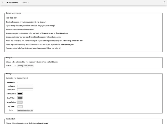 Vue Tree Nav screenshot