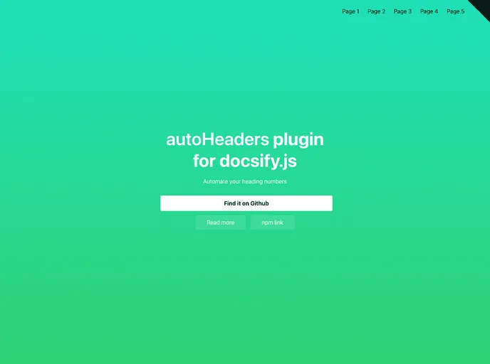 screenshot of Docsify Auto Headers