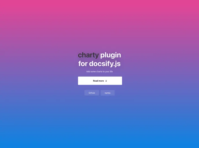 screenshot of Docsify Charty