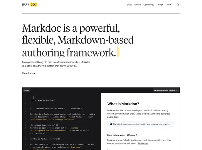 Markdoc screenshot
