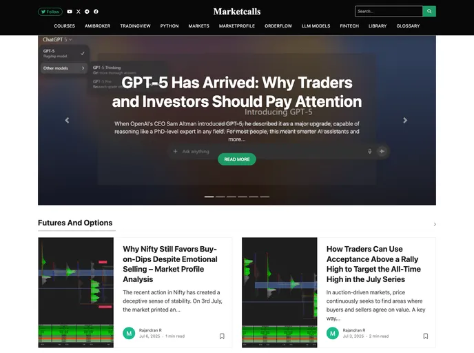 screenshot of Trading Dashboard
