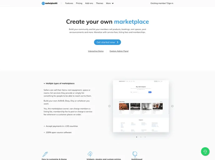 screenshot of Marketplacekit