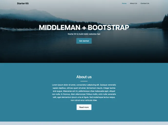 screenshot of Middleman Bootstrap
