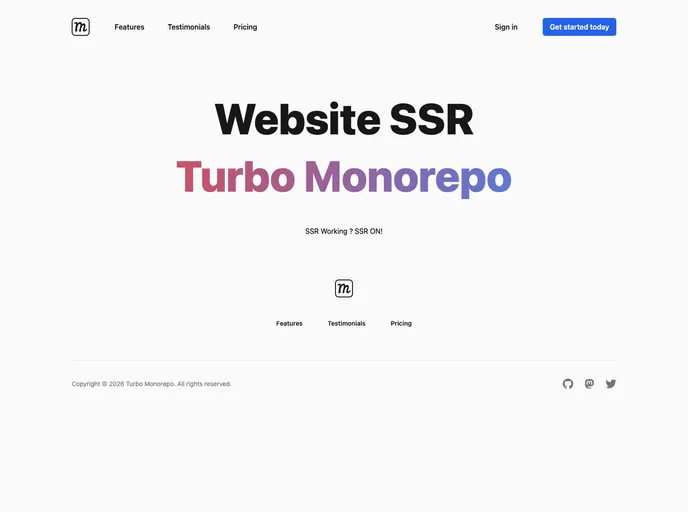 Turbo Monorepo Template screenshot