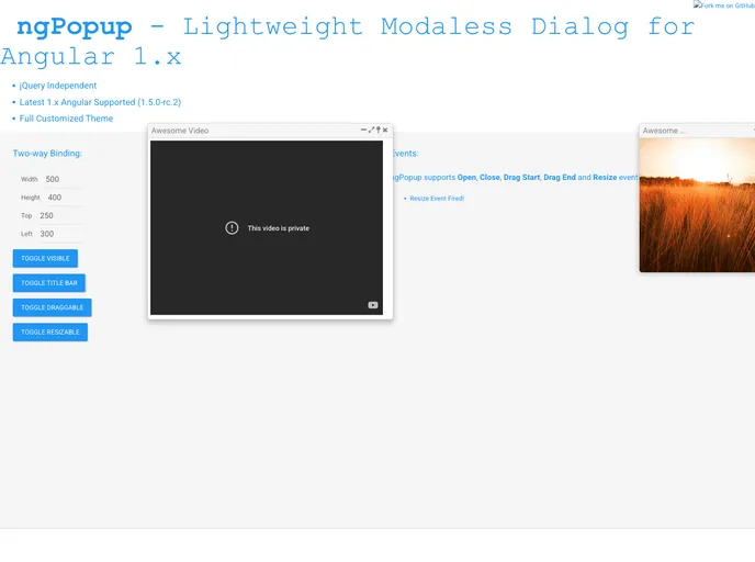 screenshot of NgPopup