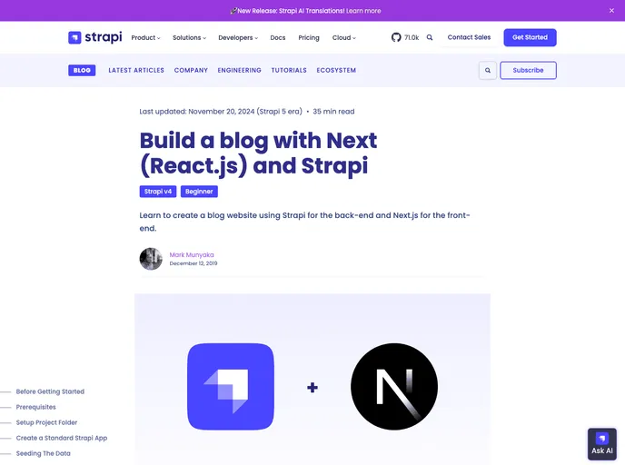 Blog Strapi screenshot