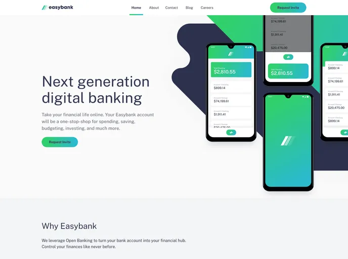 Easybank Landing Page screenshot