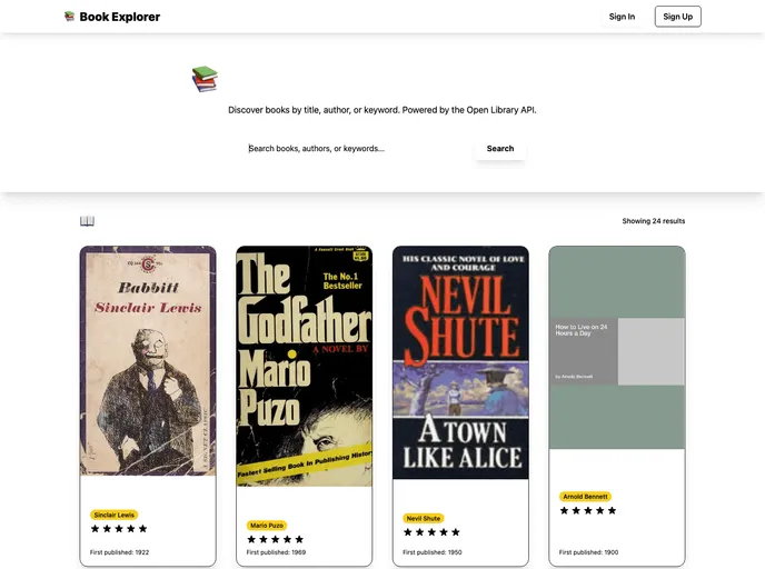 Book Explorer screenshot