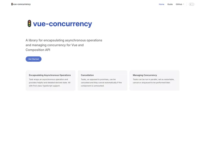 Vue Concurrency screenshot