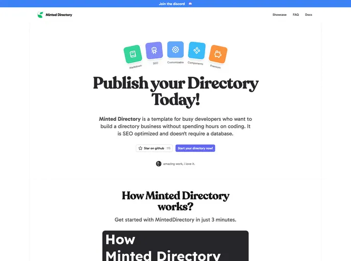 Minted Directory screenshot