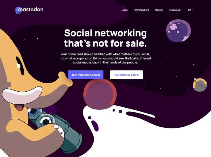 Mastodon screenshot