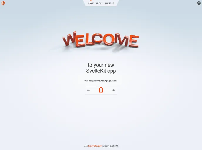 screenshot of Sveltekit 1