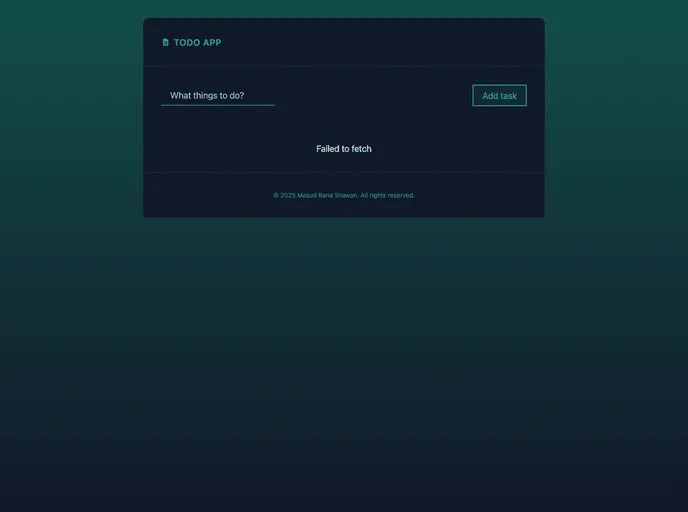 screenshot of Todo App