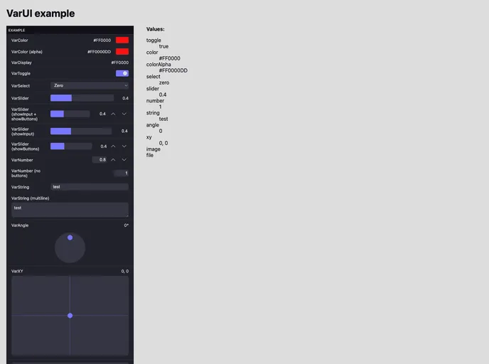 React Var UI