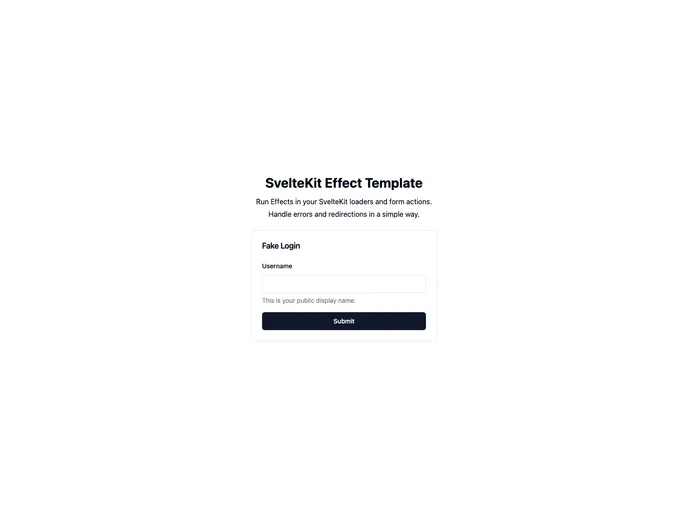 Sveltekit Effect Template screenshot