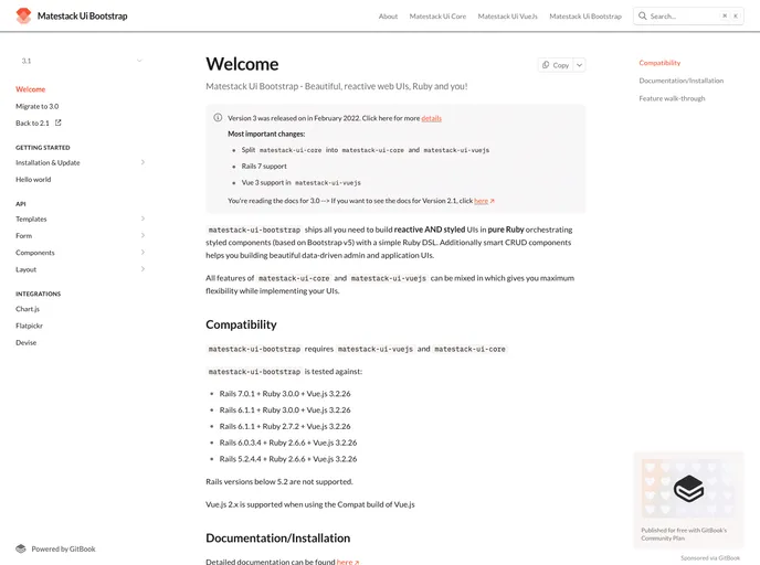 screenshot of Matestack UI Bootstrap