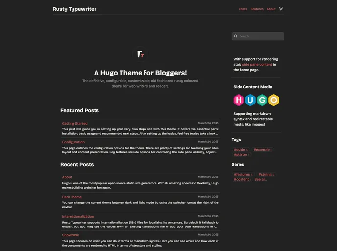 screenshot of Rusty Typewriter