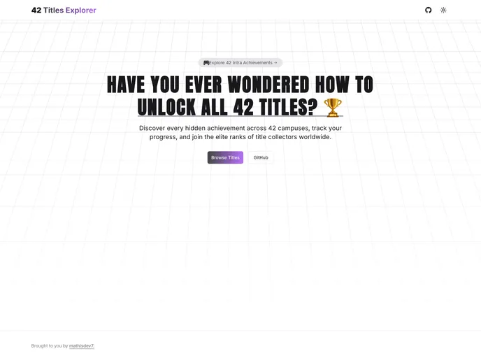screenshot of 42 Titles Explorer