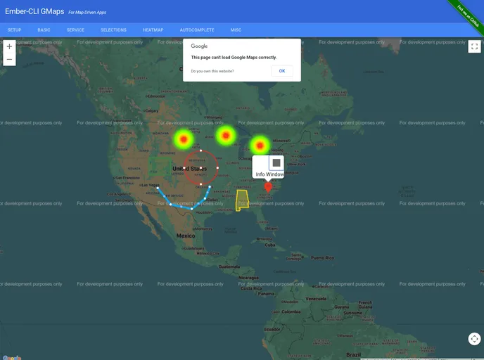 screenshot of Ember Cli G Maps
