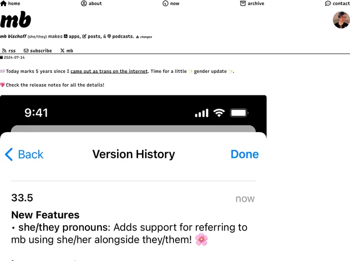 screenshot of Website