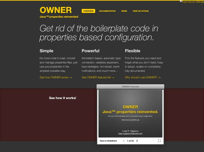 screenshot of Owner