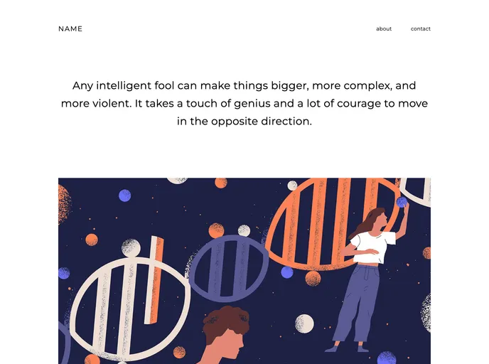 screenshot of Minimal Portfolio Html Template