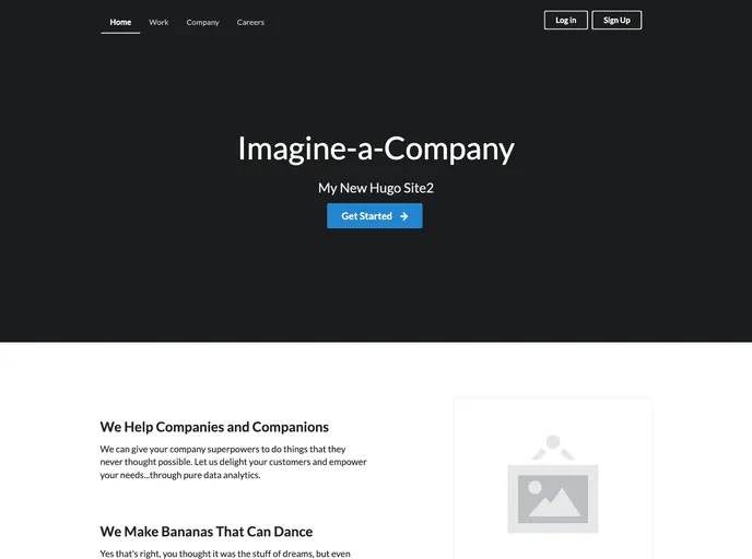 screenshot of Hugo Semantic Homepage Starter
