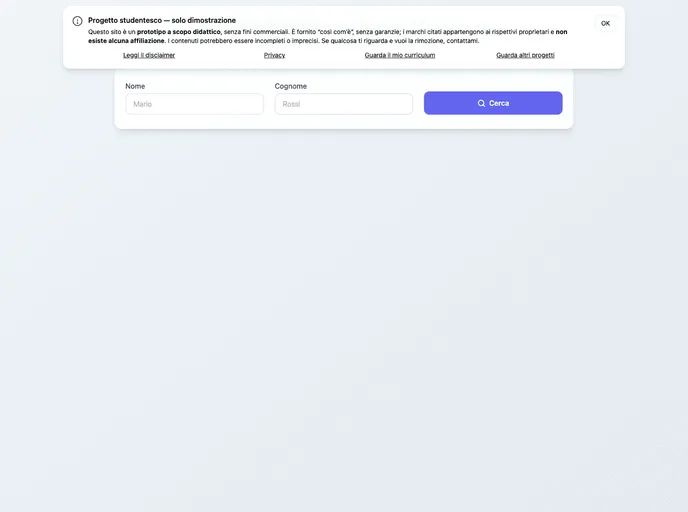 screenshot of Social Finder