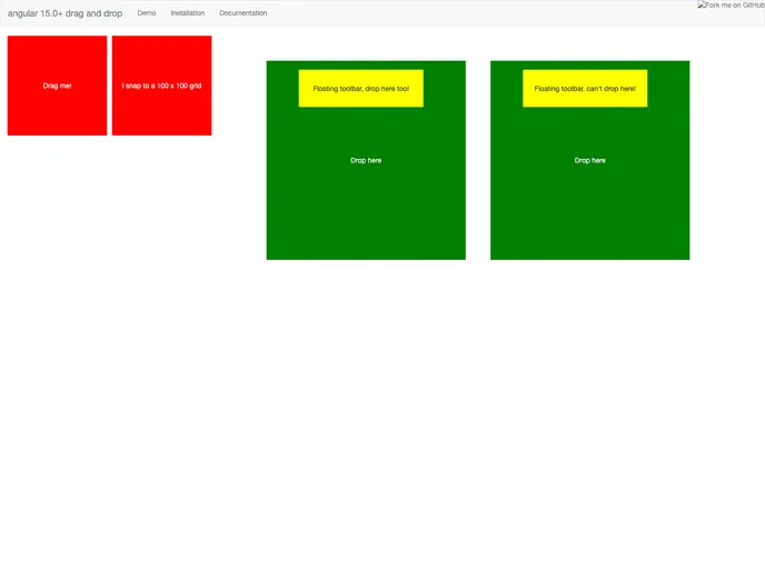 screenshot of Angular Draggable Droppable