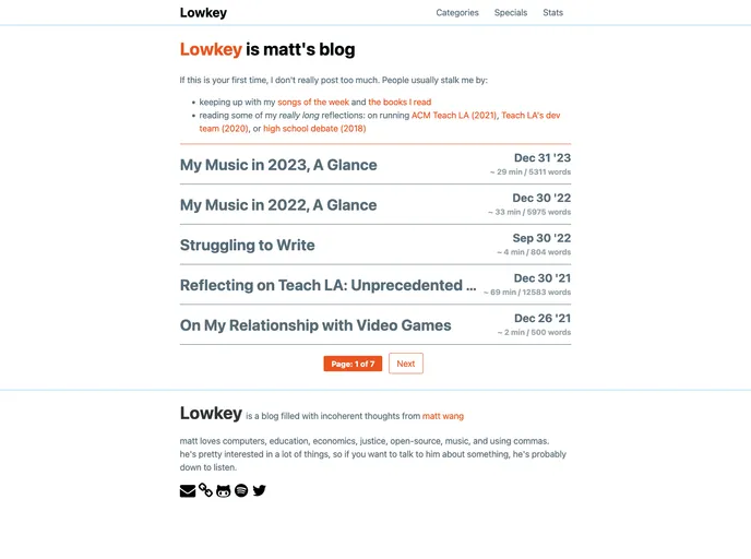 screenshot of Lowkey