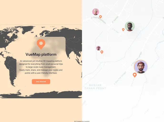 screenshot of VueMap Explorer