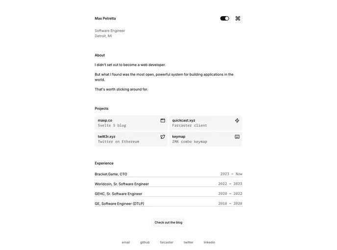 screenshot of Maxp.co
