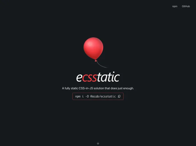screenshot of Ecsstatic