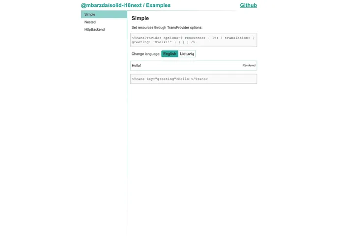 screenshot of Solid I18next
