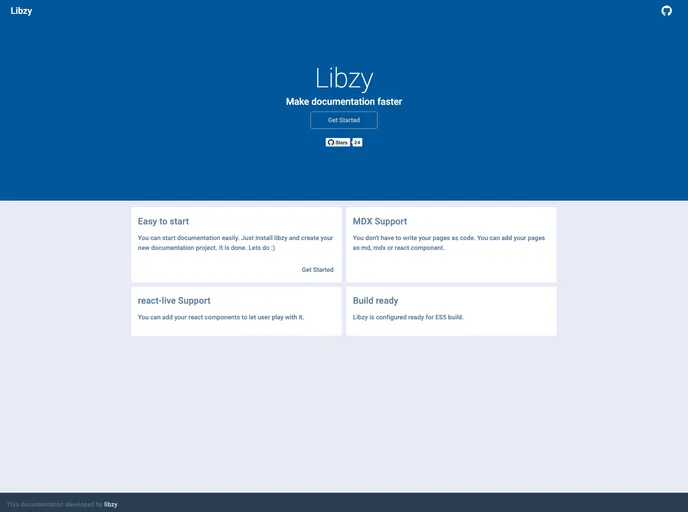 screenshot of Libzy