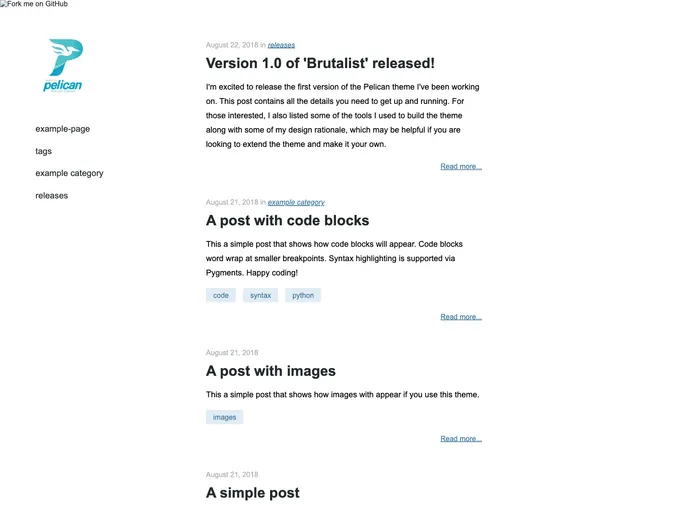 screenshot of Brutalistpelican