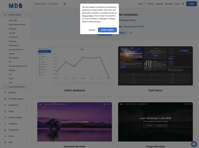 screenshot of Admin Dashboard Template Bootstrap