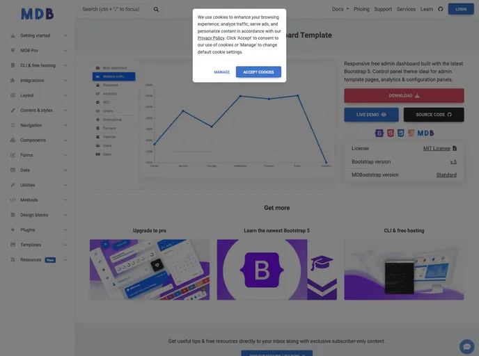 screenshot of Bootstrap 5 Admin Template