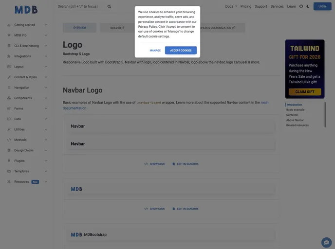 screenshot of Bootstrap Logo