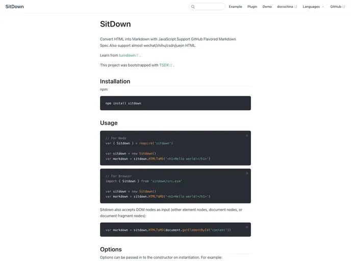 screenshot of Sitdown